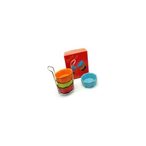Set 4 Antipastiere ciotole costolate con stand 4 pezzi (1/2)