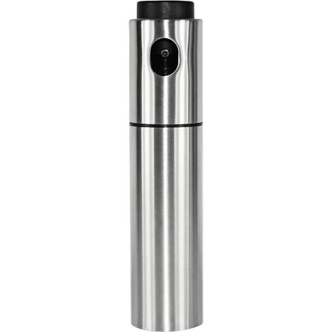 öl Sprühflasche, 130ml Edelstahl ölzerstäuber ölsprüher/ölspender Pumpe Essigspender Essigsprüher Essig öl Sprayer für Grillen Salat Brot Backen Grill, 1 Stück (1/5)