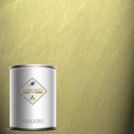 Pandore 1L Peinture effet Métallisée Couleur Or Jaune C Pas Nous avec spatule (1/4)