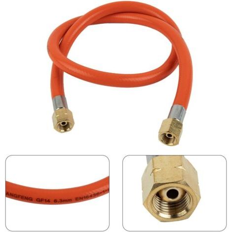 royaluxe -80 cm 1/4-19-LH dent gauche norme européenne gaz de houille gaz liquéfié basse pression PVC caoutchouc connexion tuyau de four