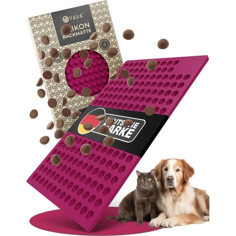 Tapis de cuisson demi-sphère moyenne 1,5 cm - En silicone - Pour friandises pour chien - Sans BPA - Rouge bordeaux (1/5)