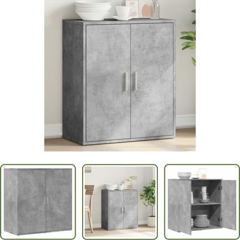 vidaXL Stauraum - Sideboard Betongrau 79x38x80 cm Holzwerkstoff (1/5)