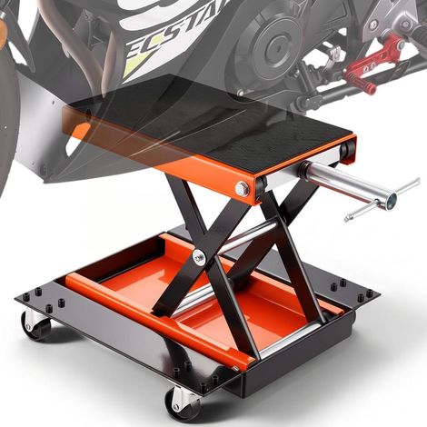 Levage Facile et Sécurisé Table Élévatrice Moto Cric à Ciseaux 500 kg Hauteur 12-39 cm pour Entretien Quad et ATV en Atelier (1/5)
