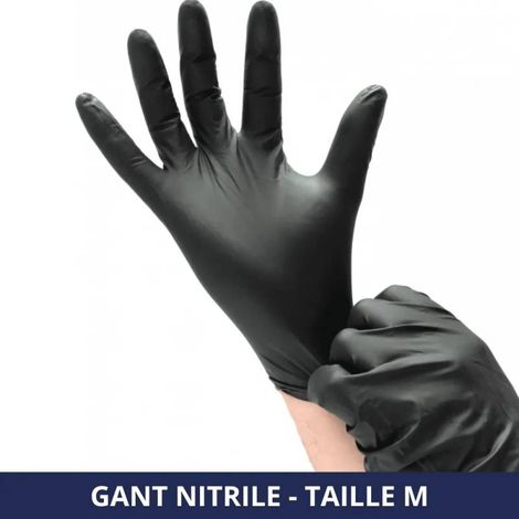 FILFA FRANCE - Gant nitrile non poudré - Noir - Taille M x100 (1/5)