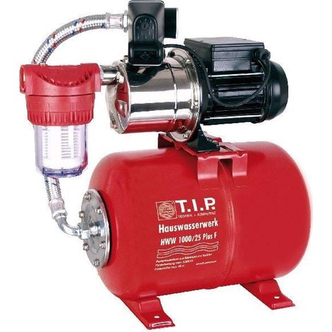 T.I.P. Hauswasserwerk HWW 1000/25 Plus F 800 Watt Edelstahl Pumpe bis 3.300 l/h