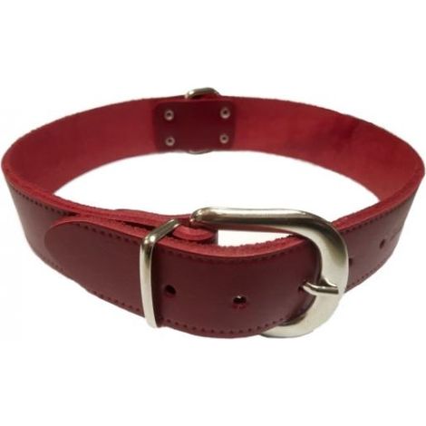 COLLAR CUERO LISO 35X650MM.ROJO