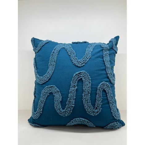 Cuscino homy quadrato 45x45 cm blu - Atmosphera créateur d'intérieur (1/3)