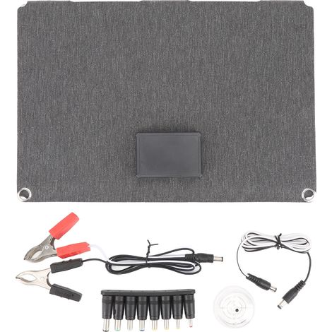Ortviai Panneau Solaire Pliable 100 W ETFE Étanche avec Double Sortie USB et PD, Silicium Monocristallin (1/5)