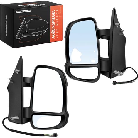 Espejo retrovisor exterior, compatible con PEUGEOT, accionamiento eléctrico, color negro, 8 contactos de conexión, diseño convexo. (1/4)