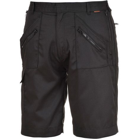 Bermudas de trabajo costuras dobles Action - S889 4XL Negro