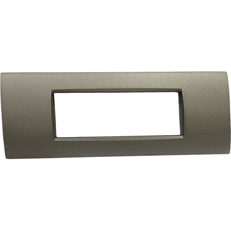 Placchetta per interruttore in metallo a 7 posti grigio antracite cassetta 507 compatibile con living air supporto cover (1/2)