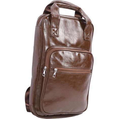 Drumsticks-Tasche, verdicktes multifunktionales PU-Leder-Drumstick-Aufbewahrungsetui, Rucksack, braun (1/5)
