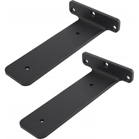 Filiyano – Support mural – lot x2 : Support mural, équerre de fixation, équerre métallique pour étagère flottante, support en acier inoxydable avec (1/5)