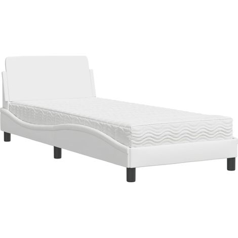 Maison Exclusive - Letto con Materasso Dover Bianco 80x200 cm in Similpelle (1/5)