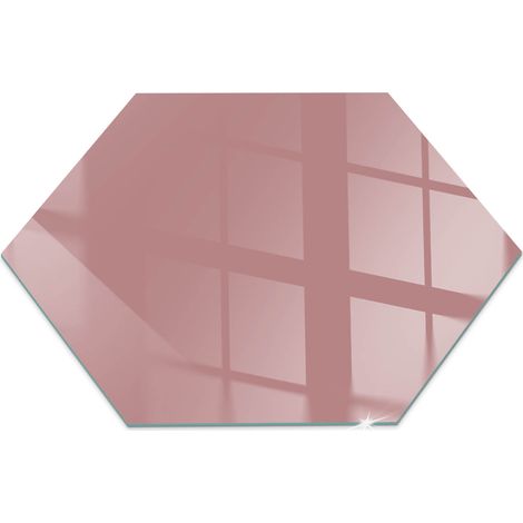 Plaque en verre trempé de sol imprimée sous cheminée style loft et industriel Couleur Rose h40 cm (1/5)