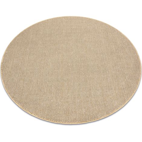 Carpet CASABLANCA LOOM circle beige, loop, soft indoor & outdoor beige round 80 cm