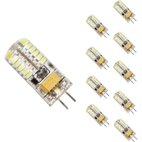 Ampoule LED G4 12V 3W SMD2835 24LED 360° - Pack de 10 - Blanc Froid 6000K - 8000K - SILAMP (1/5)