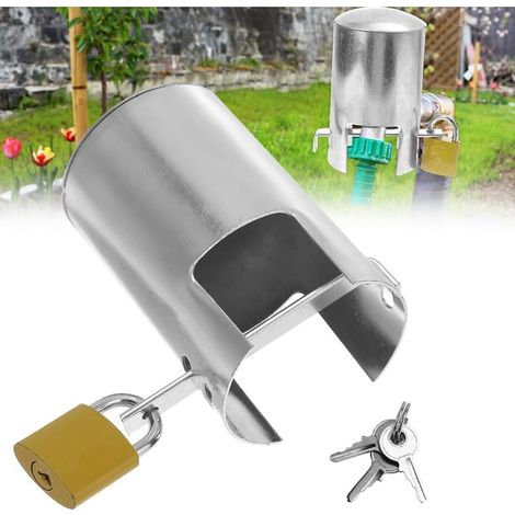 Verrou de Robinet, Tuyau De Jardin Isolé Et Couvercle économie d'eau Cadenas Robinet Exterieur Système De Verrouillage Du Boîtier Empêchant l'utilisation et le vandalisme