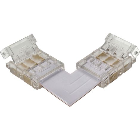 Jandei - Conector Tira-Tira esquina 90º para tira led RGBIC de 10mm. Led SMD. 3 pines. 12V/24V. 5 unidades