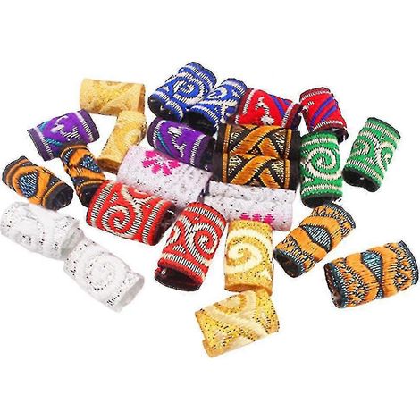 Lot de 15 bijoux de cheveux : pinces à tresses, anneaux pour tresses, manchettes dorées, manchettes en tissu pour dreadlocks (1/5)