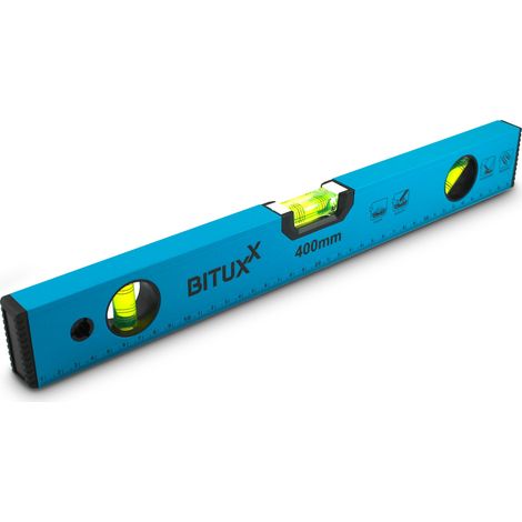 Bituxx Wasserwaage magnetisch Magnetwasserwaage Wasserwage Richtwaage Messwaage Bauwaage 3 Libellen Aluminium 40cm (1/5)