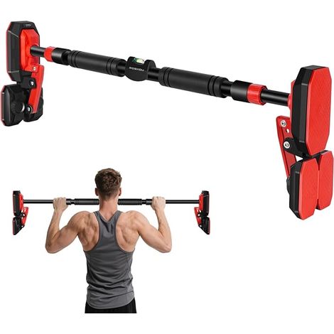 Barre de traction porte, Barre de traction maison, 76–100 cm, sans vis, équipement d’entraînement domicile (1/5)