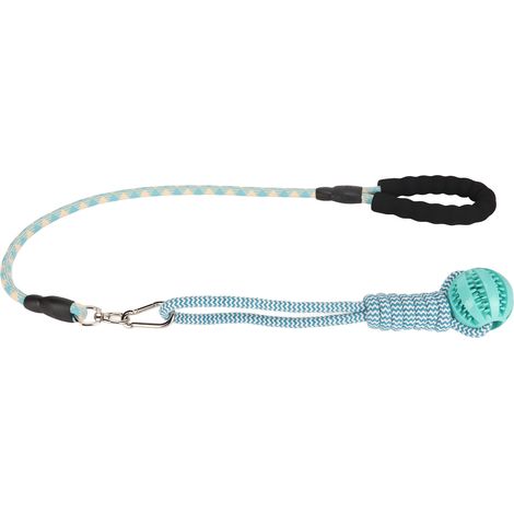 Jouet interactif durable pour chien, broyage des dents, nettoyage des dents, en coton, corde à mâcher pour chiens et chiots, bleu (1/4)