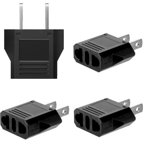 Adaptateur secteur américain, adaptateur secteur américain, adaptateur secteur américain, lot de 4 adaptateurs de prise européenne vers américaine, adaptateur de prise américaine (1/5)