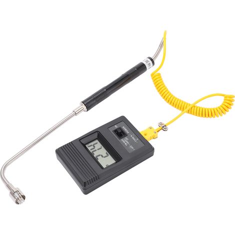 Tm‑902c Industrielles digitales LCD-Display-Thermometer mit gebogenem Schaft und Oberflächen-Thermoelement 50‑500℃ (1/5)