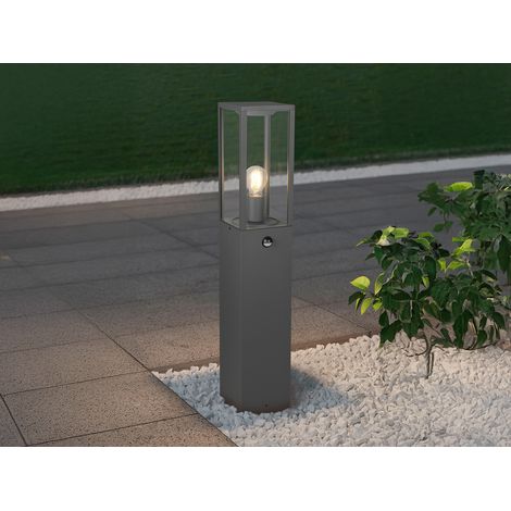 LED Pollerleuchte mit Bewegungsmelder in Anthrazit, Höhe 80cm (1/5)