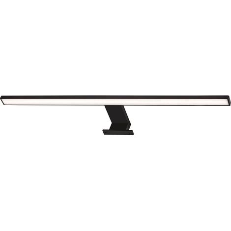 Applique LED pour miroir, lampe pour miroir IP44, luminaire de salle de bains, lampe de salle de bains 8 watts, 780 lumens, 4000 kelvins, noir, 600x103x36 mm (LxlxH) (1/5)