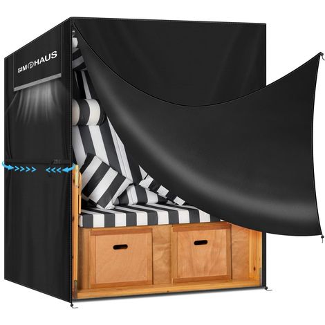 Schutzhülle für Strandkorb XXL, wasserdicht, winterfest, UV-Schutz, 3-Sitzer (1/5)
