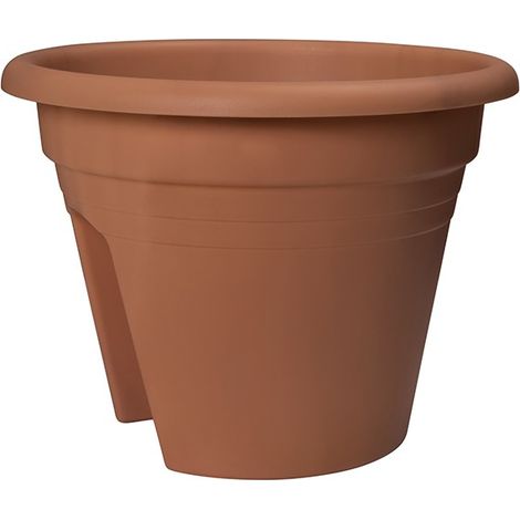 POT DE BALCON 2 VOIES TERRE - 30 CM