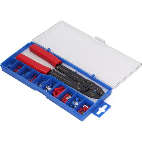 Pince à sertir les cosses électriques avec gaine PVC, kit de dénudage et sertissage pour câbles et connecteurs (1/5)