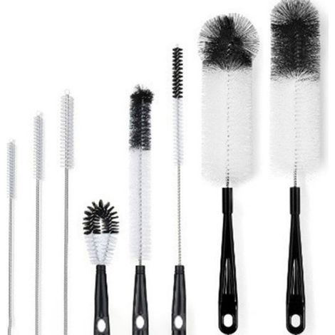 Goupillon bébé - Lot de 5 - Nettoyeur de biberons - ABS/Acier inoxydable - Brosse pour pailles - Facile à utiliser et (1/5)