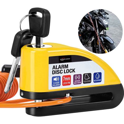 Alarme antivol pour moto dB électrique avec câble de rappel 1,5 m 110 (1/5)