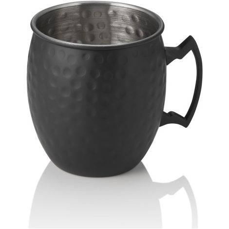Gobelet Moscow Mule 0,5 ltr Ø 9 cm H 10 cm noir mat martelé inox 18/8 - Was Germany (1/2)