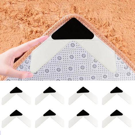 Set mit 24 trapezförmigen/dreieckigen Antirutschpads, waschbar, wiederverwendbar, für Hartholzböden