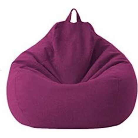 Sac de canapé Lazy Housse de Canapé Inclinable Tissu Housses de Fauteuil Housse de Chaises sans Remplissage Siège Pouf Feuilletée Tatami Salon Meubles (Violet, 70 x 80cm)-Ensoleillé