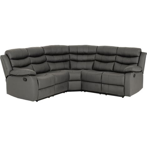 Roma Corner Recliner Sofa - L228 x W102 x H228 cm - Grey