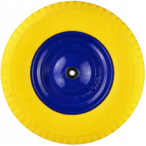 Roue de brouette 4.00-8 pleine fleur jaune geko G71023 (1/5)