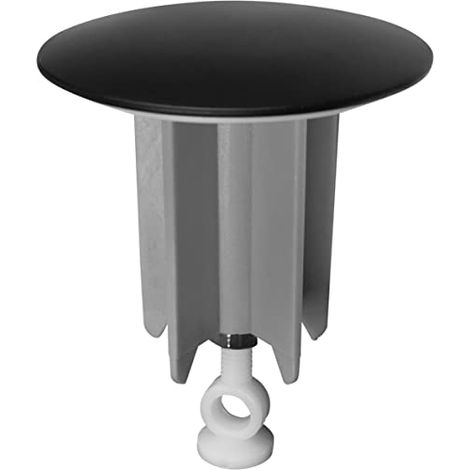 Cornat TEC317416 - Tappo di scarico universale per lavabo, Ø 63,5 mm, per azionamento di tiranti, effetto nero opaco (1/4)