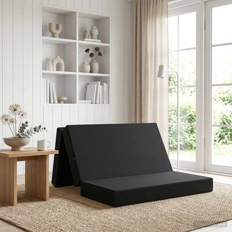 vidaXL Canapé-lit pliable 120 x 67 x 45 cm Noir (1/5)