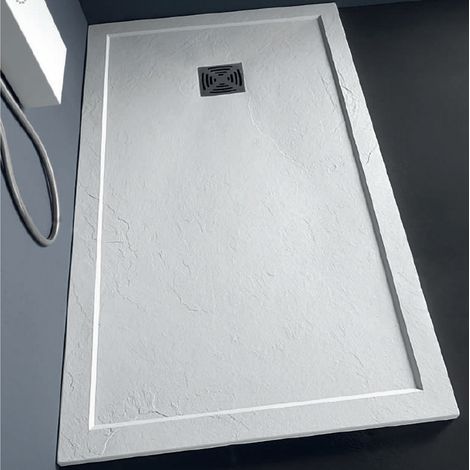 Piatto Doccia 72x90cm Bianco con Bordo Piletta di Scarico Inclusa (1/4)