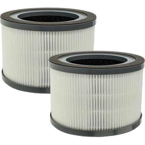 vhbw 2x Filtro de aire compatible con Levoit Vista 200 purificador - Filtro combi prefiltro + HEPA + carbón activo