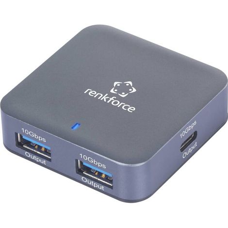 [GEBRAUCHT] B-Ware RENKFORCE RF-USBH-500 USB 3.2 Hub Verteiler Adapter Mehrfachanschluss Schwarz (1/2)