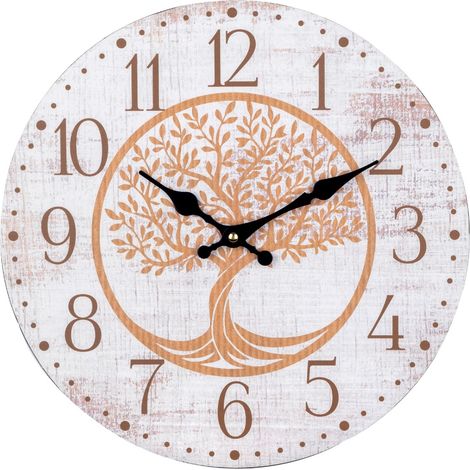 Horloge murale décorative arbre de vie, style moderne et élégant, idéale pour les cadeaux et la décoration de la maison