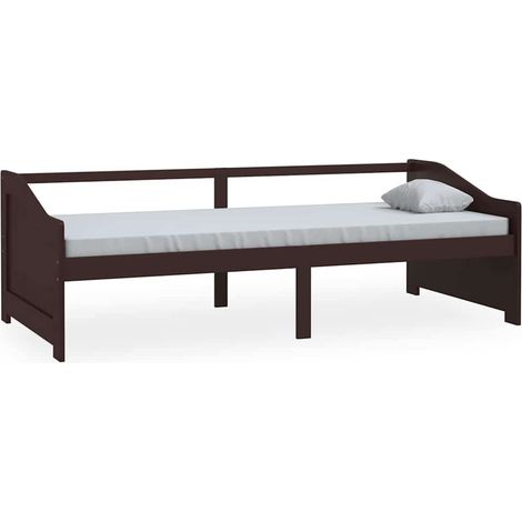 Maison Exclusive - Lit de repos 3 places sans matelas Marron foncé 90x200 cm (1/5)