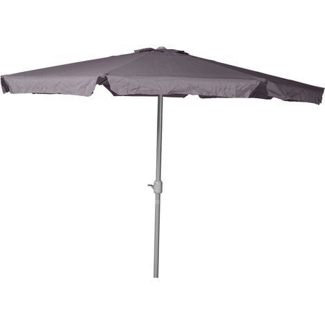 Marktschirm Ø 400cm grau Aluminium/Textil