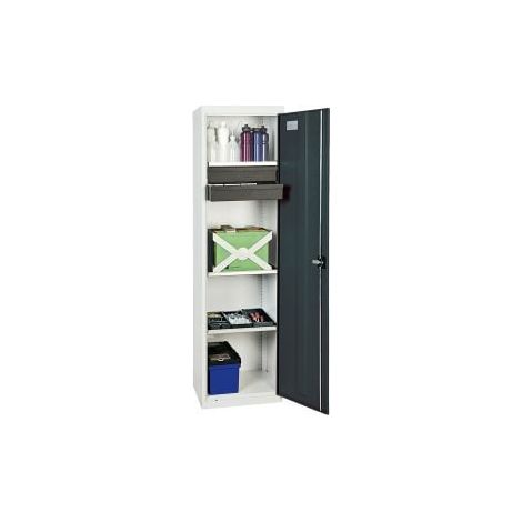 Armadio porta attrezzi e materiali Stumpf serie 3000 grigio chiaro/antracite + 2 cassetti 100 mm + 3 ripiani estraibili - 3005171